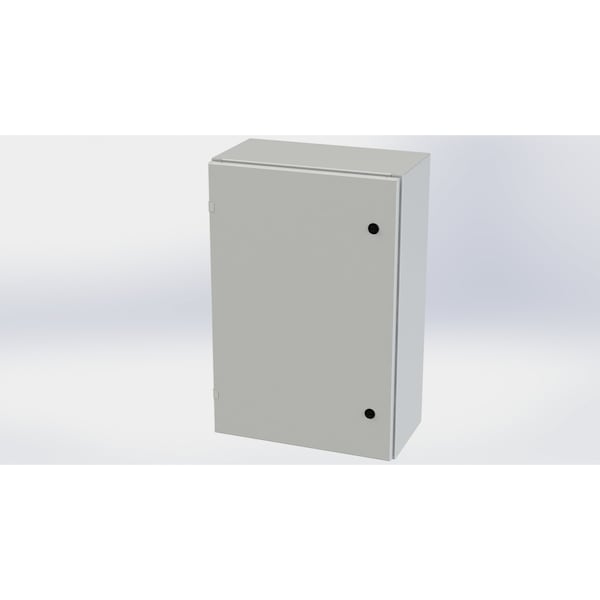 1/4 Turn Latch Electrical Enclosures, 30 in H, 10 in D, 20 in W, NEMA 3R, 4, 12, 13, Carbon Steel